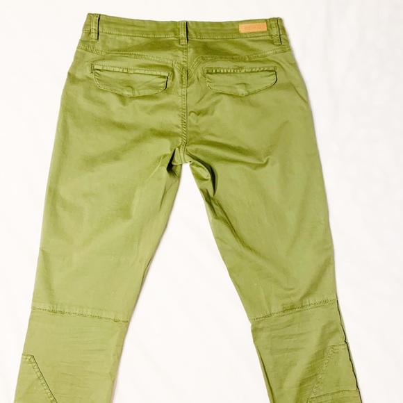BLANK NYC Army Olive Green Skinny Zipper Pants-26 - Picture 10 of 12